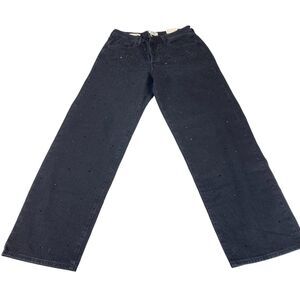 Comfort Stretch Mid Rise 90s Baggy Universal Thread Jeans Womens 10 Black $36